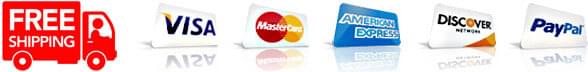 Free shipping and accepted credit cards