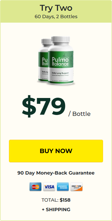 Pulmo Balance 2 bottles, $79 per bottle